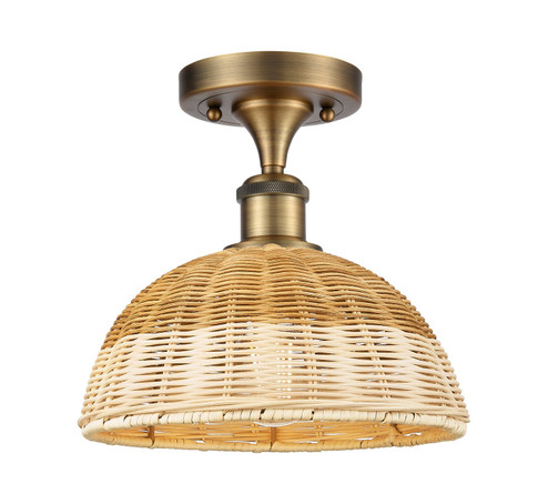 Ballston One Light Semi-Flush Mount in Brushed Brass (405|5161CBBNBD29NAT)