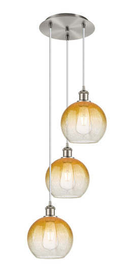 Ballston Three Light Pendant in Brushed Satin Nickel (405|113B3PSNG4838AM)