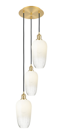 Ballston Three Light Pendant in Satin Gold (405|113B3PSGG4847OP)