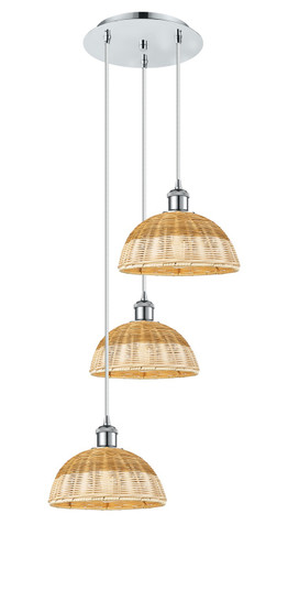 Ballston Three Light Pendant in Polished Chrome (405|113B3PPCNBD29NAT)