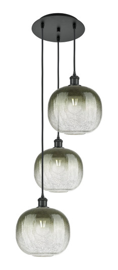 Ballston Three Light Pendant in Matte Black (405|113B3PBKG48110SL)