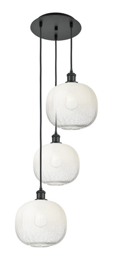 Ballston Three Light Pendant in Matte Black (405|113B3PBKG48110OP)