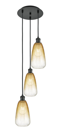 Ballston Three Light Pendant in Matte Black (405|113B3PBKG4806AM)