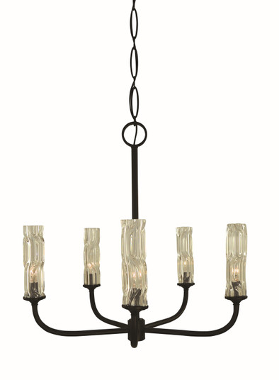 Kaia Five Light Chandelier in Matte Black (8|5965MBLACK)