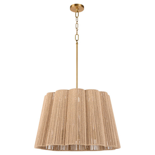 Anton Six Light Pendant in Brushed Brass (19|851647)