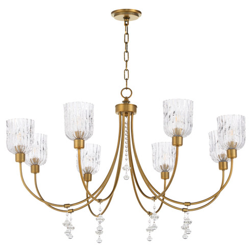 Meriam Eight Light Chandelier in Brushed Brass (19|693847)