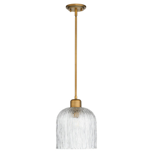 Meriam One Light Pendant in Brushed Brass (19|39347)