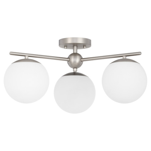 Jasper Three Light Semi-Flush Mount in Satin Nickel (19|339365)