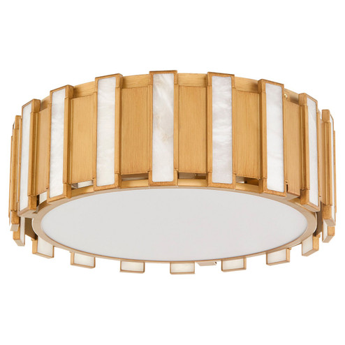 Volterra Four Light Flush Mount in Aged Brass (208|11948)