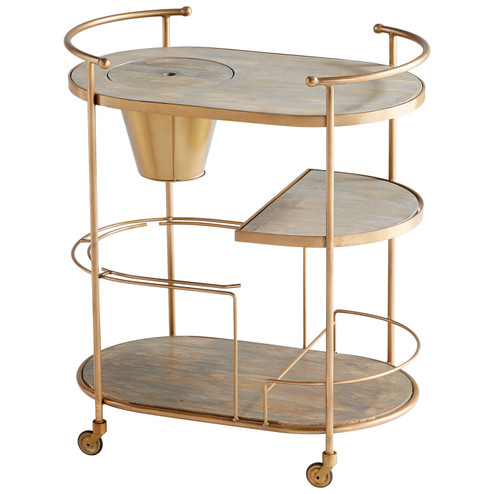 Bar Cart in Antique Brass (208|10687)