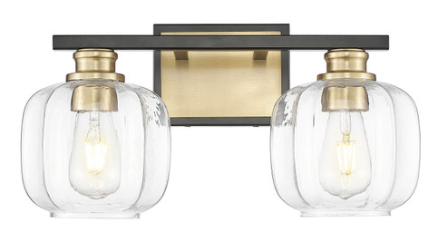 Oxley Two Light Vanity in Matte Black and Brass (106|IN40031BK)