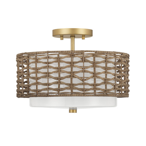 Laila Two Light Semi Flush Mount in Luxe Gold (47|48211)