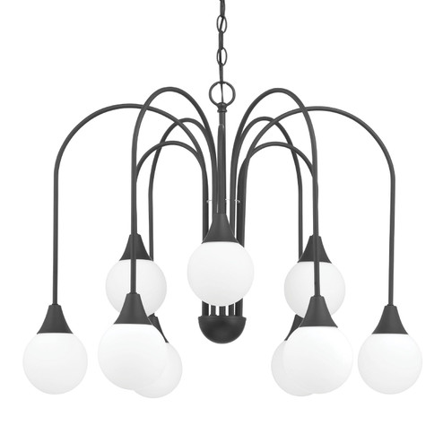 Valadon Nine Light Chandelier in Matte Black (47|48199)
