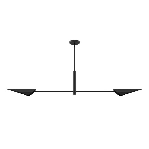 Merian Two Light Linear Chandelier in Matte Black (47|48142)