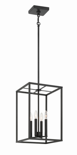 Signature Foyer Four Light Foyer Pendant in Flat Black (46|60635FB)