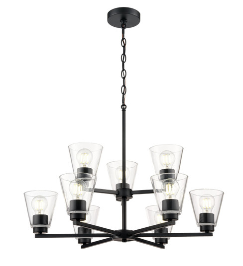 Strayhan Nine Light Chandelier in Matte Black (59|64109MB)