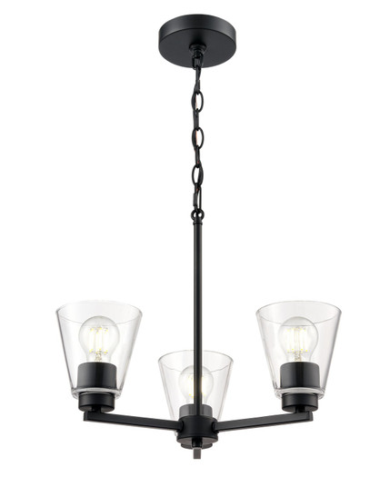 Strayhan Three Light Chandelier in Matte Black (59|64103MB)