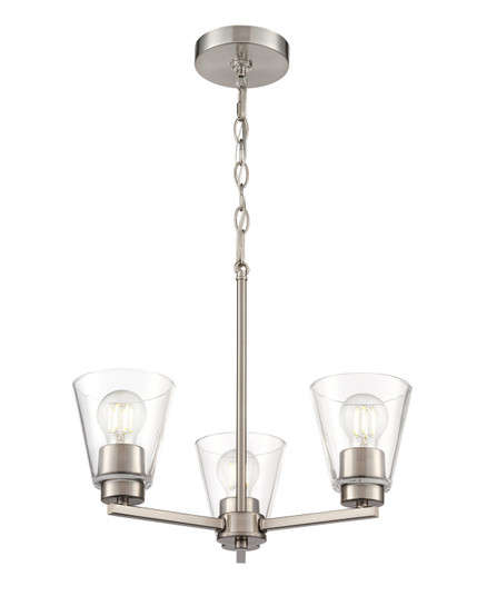 Strayhan Three Light Chandelier in Brushed Nickel (59|64103BN)