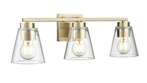 Strayhan Three Light Vanity in Modern Gold (59|64003MG)