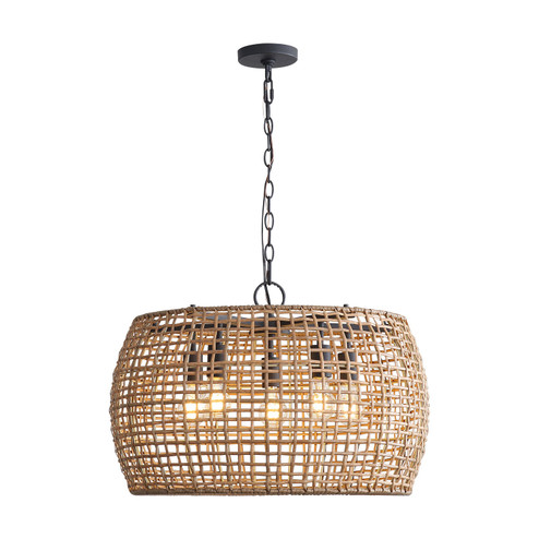Weavelight Five Light Pendant in Natural Black (62|30005PNBMAW)