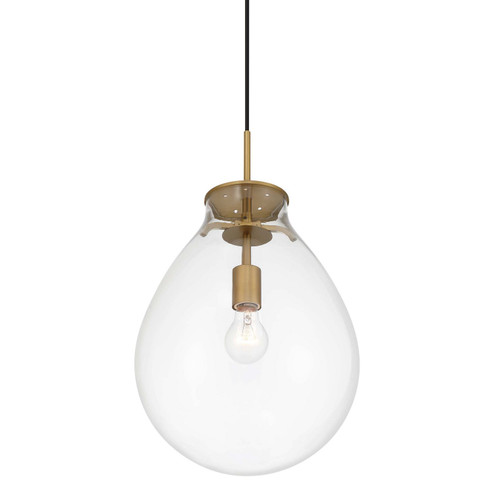 Drop One Light Pendant in Brushed Champagne Brass (62|208812PBCBCLR)