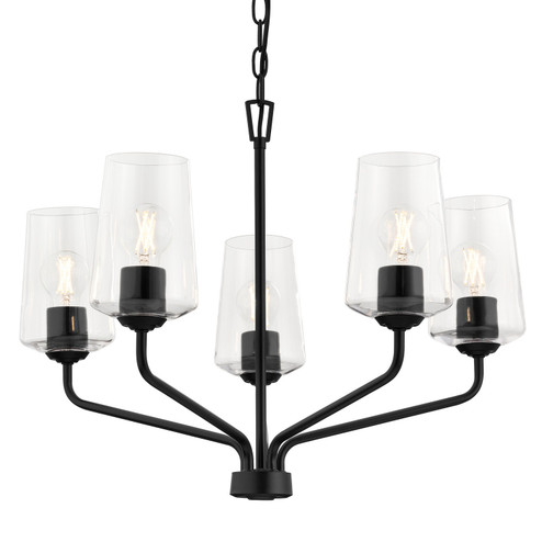 Celino Five Light Chandelier in Black (54|P400442031)
