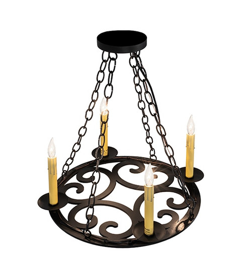 Ashley Four Ligh Chandelier in Blackwash (57|287423)