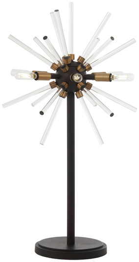 Spiked Six Light Table Lamp in Painted Bronze With Natural Brushed Brass (42|P1797416)