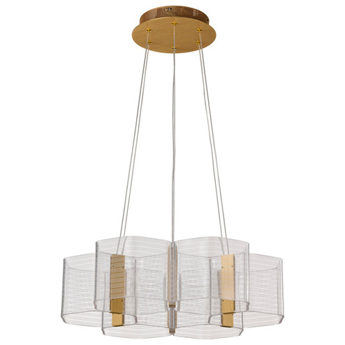 Kenzo LED Chandelier in Polished Anodized Bronze (72|622403)