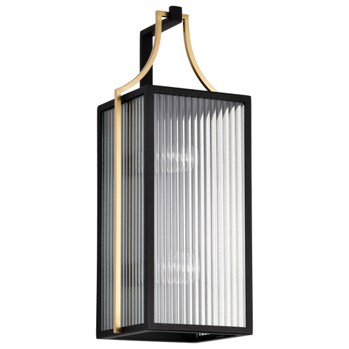 Holden Two Light Outdoor Wall Lantern in Black / Gold (72|608503)