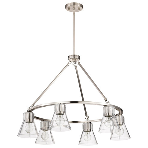 Gianna Six Light Chandelier in Brushed Nickel (72|608335)
