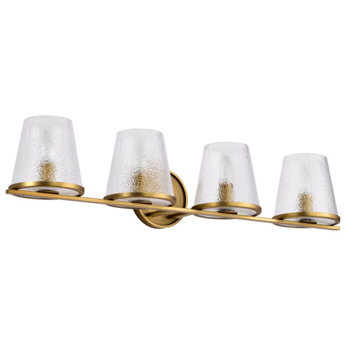 Valentine Four Light Vanity in Vintage Brass (72|608264)