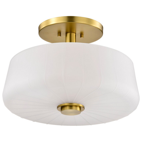 Lune Three Light Semi-Flush Mount in Vintage Brass (72|608239)