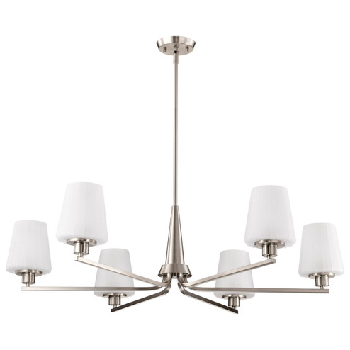 Lune Six Light Chandelier in Brushed Nickel (72|608226)