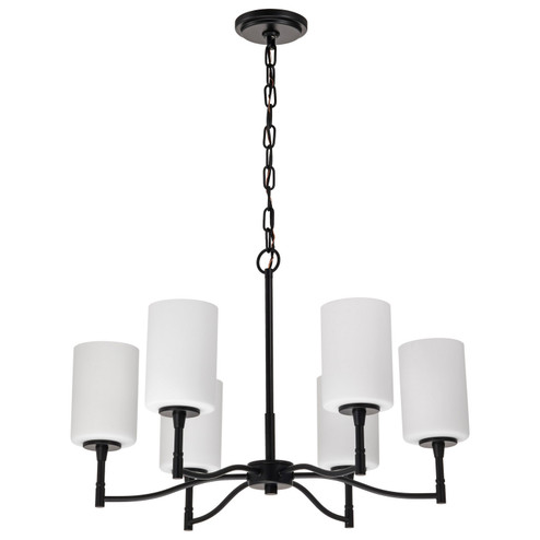 Liam Six Light Chandelier in Matte Black (72|608216)