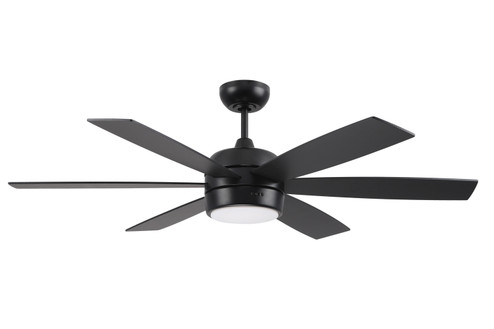 Trevor 52'' In/Outdoor Fan w/ no Wifi 52'' Ceiling Fan in Flat Black (46|TRV52FB6NWF)