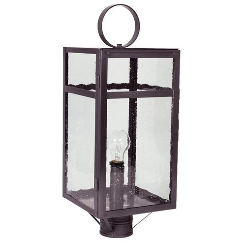 Newport One Light Post Mount in Dark Brass (196|63953DBMEDSMG)