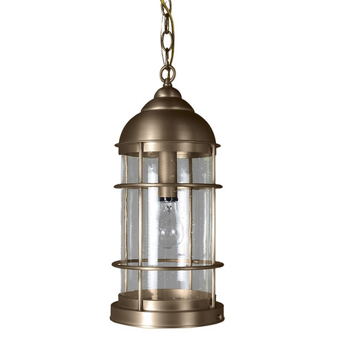 Nautical One Light Hanging Lantern in Dark Antique Brass (196|3532DABMEDCSG)