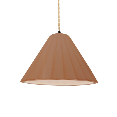 Radiance Collection One Light Pendant in Matte Black (102|CER6600ADOBMBLKBEIGTWST)