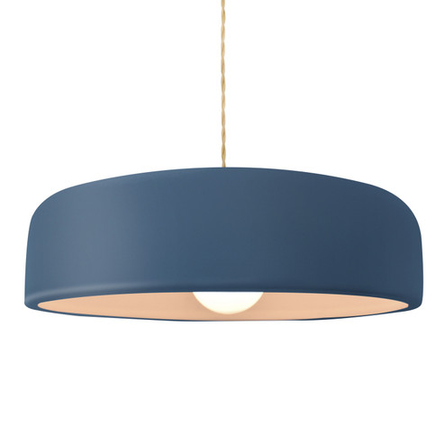 Radiance Collection One Light Pendant in Matte Black (102|CER6575MIDMBLKBEIGTWST)