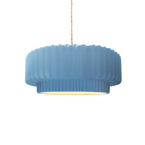 Radiance Collection One Light Pendant in Matte Black (102|CER6550SKBLMBLKBEIGTWST)