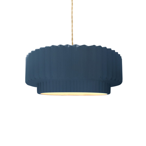 Radiance Collection One Light Pendant in Matte Black (102|CER6550MIDMBLKBEIGTWST)