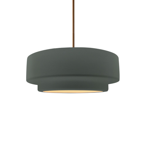 Radiance Collection One Light Pendant in Brushed Brass (102|CER6540PWGNBRSSRIGID)