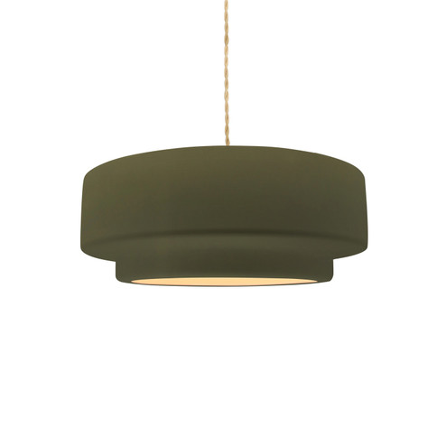 Radiance Collection One Light Pendant in Brushed Nickel (102|CER6540MGRNNCKLBEIGTWST)