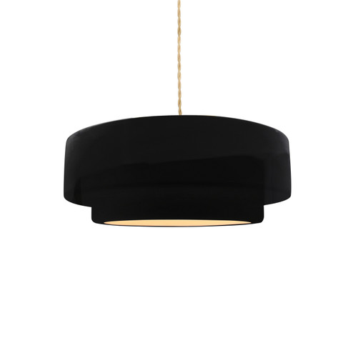 Radiance Collection One Light Pendant in Brushed Brass (102|CER6540BLKBRSSBEIGTWST)