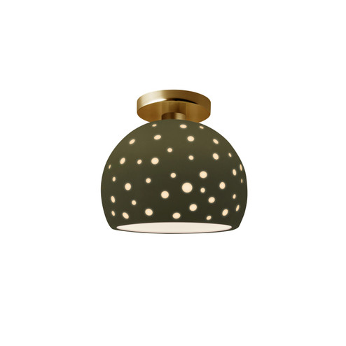 Radiance Collection One Light Semi-Flush Mount in Brushed Brass (102|CER6357MGRNBRSS)