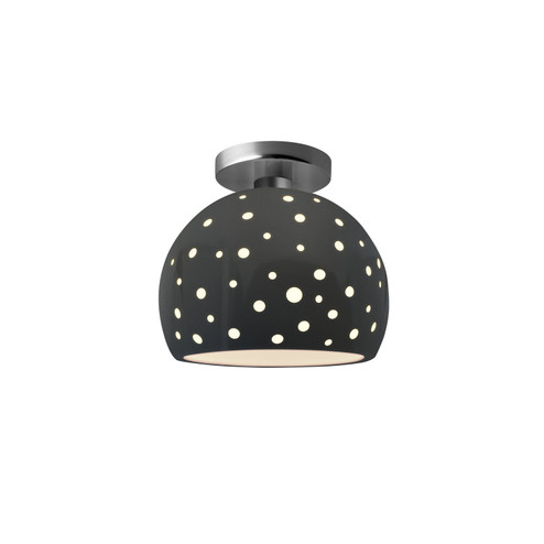 Radiance Collection One Light Semi-Flush Mount in Brushed Nickel (102|CER6357GRYNCKL)