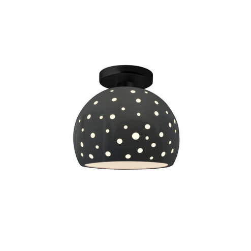 Radiance Collection One Light Semi-Flush Mount in Matte Black (102|CER6357GRYMBLK)