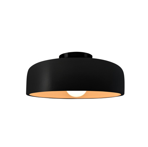 Radiance Collection One Light Semi-Flush Mount in Matte Black (102|CER6340CBGDMBLK)