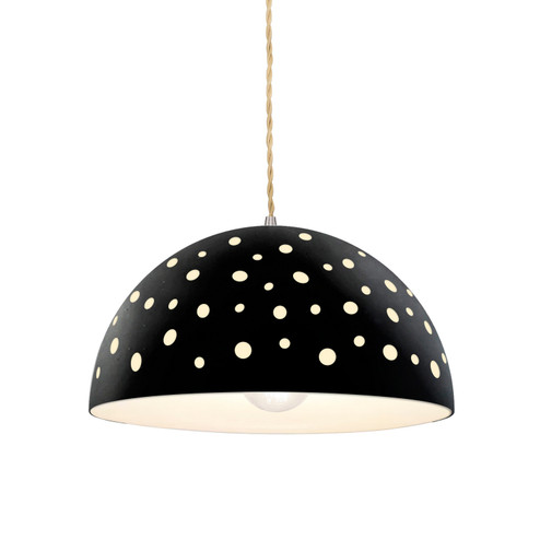 Radiance Collection One Light Pendant in Brushed Nickel (102|CER6257CRBNCKLBEIGTWST)